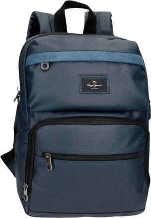 Pepe Jeans London Heren Court Documenthouder Rugzak - Heren - Rugzakken - Blauw - ONE Size - Polyester - Tassen