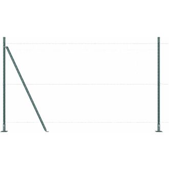 vidaXL Poste De Cerca 26 Pcs Plateado 3.2 X 3.2 X 83.5 Cm Acero Vidaxl