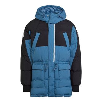 adidas Originals Down Regen Hooded Puffer Jacket Blue Black HL6745