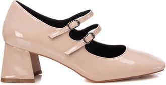 Xti Womens Patent Leather Ballerinas In Beige