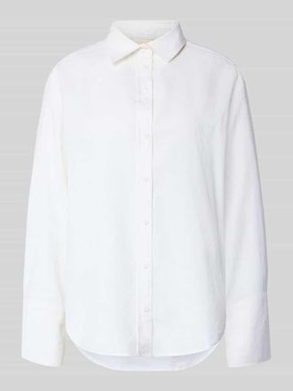 Gina Tricot Regular Fit Bluse aus Leinen-Baumwoll-Mix in Weiss, Gr&ouml;&szlig;e XL