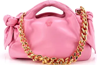 Versace Medusa Head Chain Tote Leather