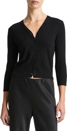 Vince Elbow Sleeve V-Neck Cashmere & Wool-Blend Cardigan
