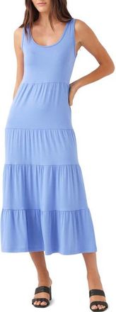 Karen Kane Tiered Midi Dress in Light Blue at Nordstrom, Size X-Large