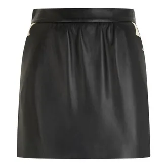 Red Valentino Leather Skirts, female, Black, Size: XS Elegant Short Leather Skirt