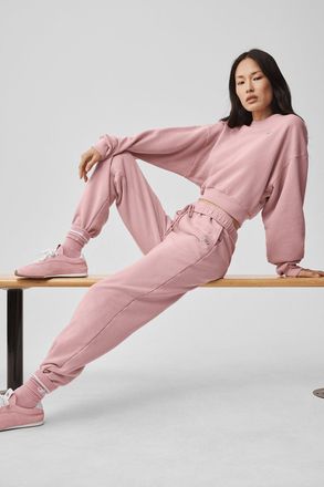 Alo | Accolade Sweatpant in Vintage Pink, Size: Medium