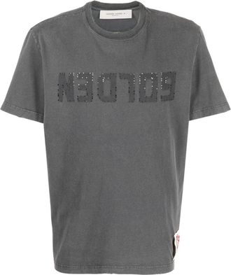 Golden Goose Grey Logo cotton t-shirt