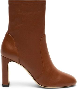 Stuart Weitzman Babette Bootie 85 - Dames - Laarzen met Hak - Bruin - 41 EU - Schoenen