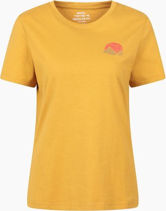 Mountain Warehouse Womens Mountain Warehouse Womens/Ladies Sunset Back Print T-Shirt - Yellow/Orange - Size: 10