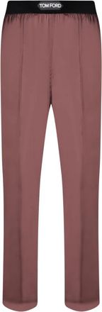 Tom Ford Stretch Zijde Satijnen PJ Broek - Dames - Pyjama - Bruin - M - Satijn - Nachtkleding