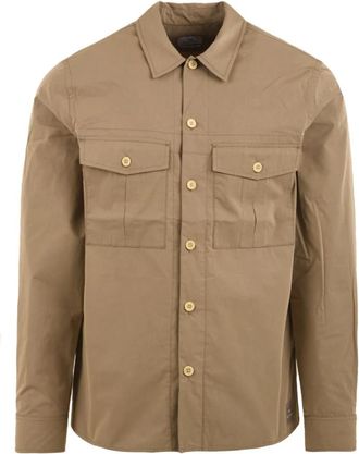 Paul Smith Casual Katoenen Overshirt - Heren - Casual Overhemden - Beige - M - Katoen - Overhemden