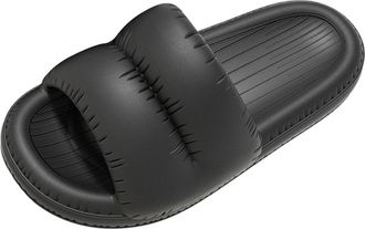 Generic Black Thick-Soled Home Sandals Soft-Soled Couple Bread Slippers Men Casual Style