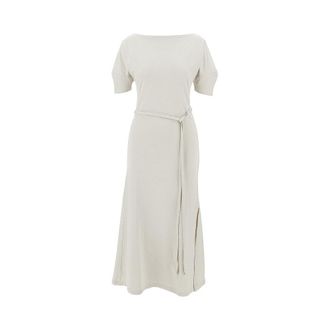 Christophe Lemaire Off-the-shoulder jersey midi dress Woman XS