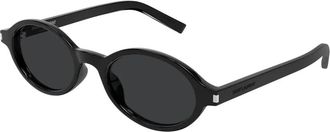 Saint Laurent Zwarte Glossy Zonnebril SL 751 Jeanne - unisex - Zonnebrillen - Zwart - 50 MM - Accessoires