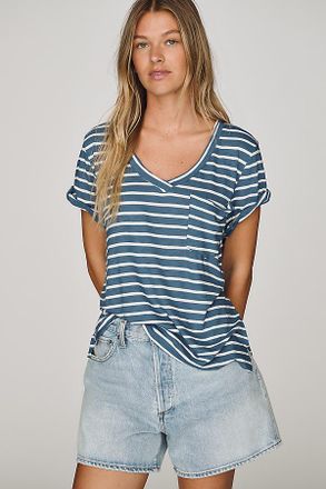 Pilcro Quinn Drapey V-Neck Tee