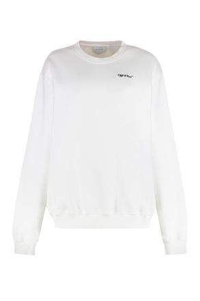 Off-white Cotton Crew-Neck Sweatshirt