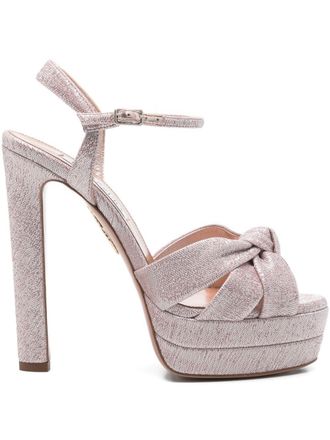 Aquazzura High Block Heel Platform Sandals
