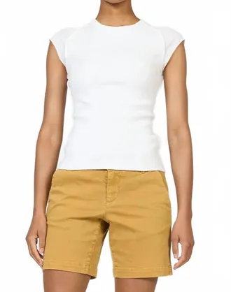 Dear John Denim Kimmie Cap Sleeve Tee In White