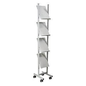 Helit Estanter&iacute;a De Metal Para Folletos Para 4 X Din A4 Gris