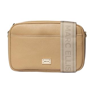 Marc Ellis Schoudertas - Dames - Tassen - Beige - Maat: ONE Size Leer