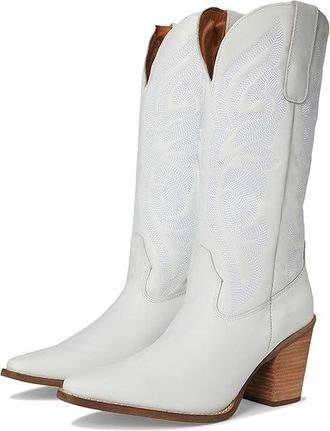 Dingo Hensley Cowboy Womens Boots White : 9.5 B - Medium, Leather