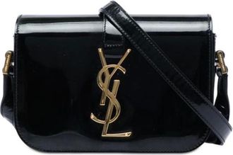 Saint Laurent Vintage, unisex, Zwart, ONE Size, Leer, Pre-owned Universite Crossbody Bag