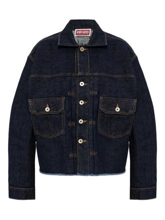 Kenzo Jack verfraaid met knopen - Blauw