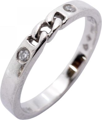 Herm&egrave;s Platinum 950 Band Ring (Pre-Owned)