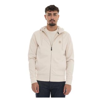 HUGO BOSS Zip-throughs, male, Beige, M, Casual Sweatshirt for Everyday Wear