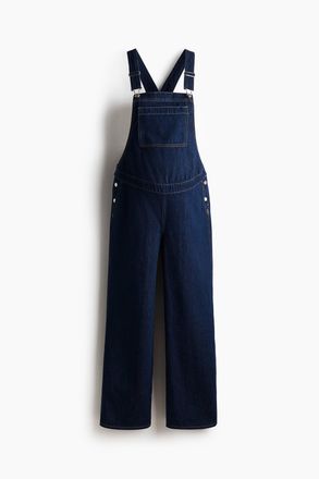 H&M MAMA Before & After Latzhose aus Denim - Dunkles Denimblau