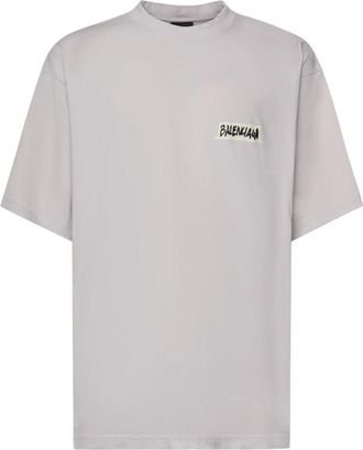 Balenciaga T-Shirts, male, White, Size: XL Medium Fit T-Shirt