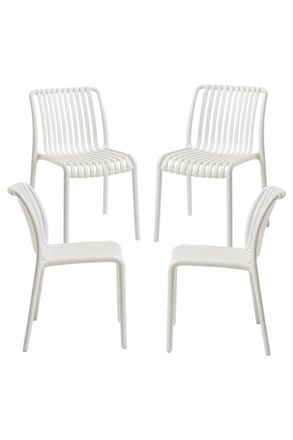 Regalos Miguel Packs Sillas Jard&iacute;n - Pack 4 Sillas Somer - Blanco