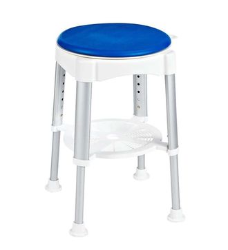 Ridder Sapho Accesorios Ridder - Taburete Giratorio De Altura Regulable, Blanco/azul A0050401