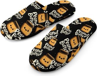 Generic Peanut Butter Mens Cozy Memory Foam Slippers Warm Cotton House Shoes Comfy Slipper for Indoor Outdoor