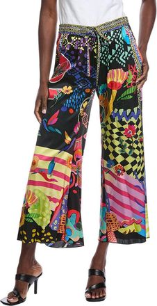 Johnny Was Axelle Wide Leg Silk-Blend Pant