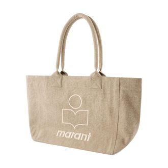Isabel Marant Womens Yenky Shoulder Bag - Isabel Marant Cotton Beige Totes-Shopping-Bags