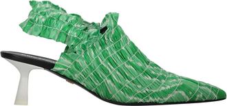 Amy Crookes Mules elasticizzate 50mm - Verde