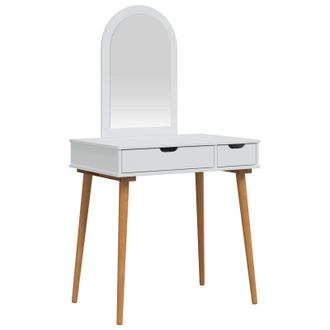 vidaXL Conjunto De Mesa De Tocador Fauske 2 Uds. Blanco Vidaxl