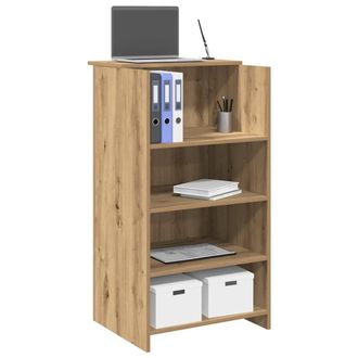 Berkfield Home Reception Desk Artisan Oak 55x50x103.5 cm Engineered Wood in Brown