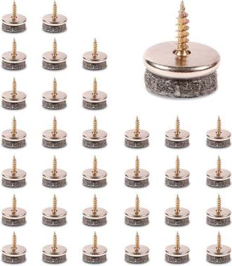 OEM Pattini Per Mobili - Confezione Da 32 Pattini Per Sedie. I Pattini Per Mobili Con Cuscinetti In Feltro Spessi 5 Mm Offrono Una Protezione Ideale Per L