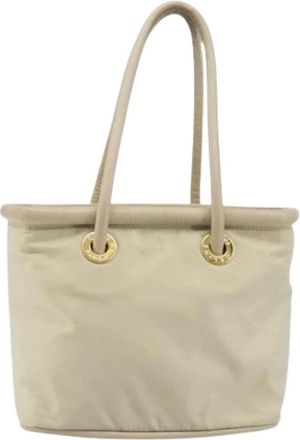 Celine Pre-owned Tote Bags, female, Beige, Size: ONE SIZE Pre-owned Nylon Tote Bag