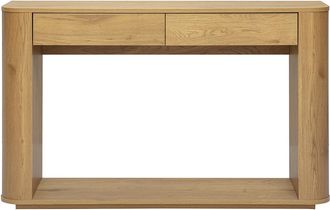 Miliboo Consola Acabado Madera Clara Roble 2 Cajones L120 Cm Negan