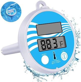 OEM Term&oacute;metro Solar Flotante Para Piscina, Spa, Jacuzzi, Acuario: Resistente Al Agua, Con Cable Y Pantalla Lcd Digital