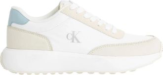 Calvin Klein Jeans Leren Damessneakers Lente/Zomer Collectie - Dames - Sneakers - Beige - 38 EU - Leer - Schoenen