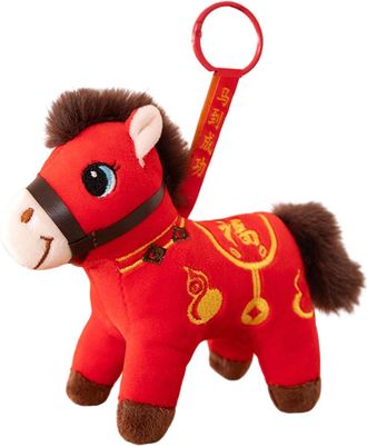 Generic Chinese New Year Horse Decorations - Chinese Cute Home Decors | Horse Stuffed Animal,for Cars Bags Dining Tables Shop Window Home School Offices Cafes