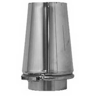 MBM Tubo De Humos De Pared Doble Aislado De Acero Inoxidable Con Terminal De Sombrero C&oacute;nico Dn 350/400