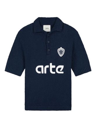 Arte Poloshirt met logopatch - Blauw