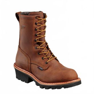 Red Wing Shoes Mens 9 Logger Max Waterproof Work Boot In Brown
