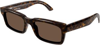 Balenciaga BB0345S Asian Fit 002 Mens Sunglasses Tortoiseshell Size 55