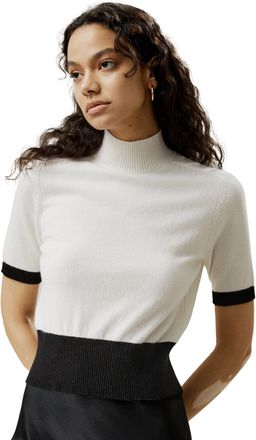 LilySilk Gemini Mock Neck Cashmere Shirt for Women